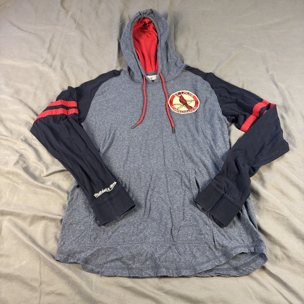 Mitchell & Ness St Louis Cardinals  Hoodie Mens Medium Cooperstown Collection